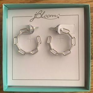 COPY - Silver hoop chain earrings
